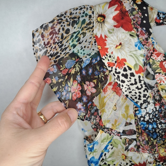 Mixed Pattern Mini Dress - Picture 4 of 12